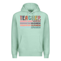 Seafoam retro teacher Premium Hoodie - MaliasSmallBusiness