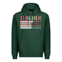Sports Green retro teacher Premium Hoodie - MaliasSmallBusiness