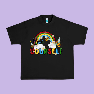 Bee Yourself Urban Heavy Tee Designed By Maliassmallbusiness