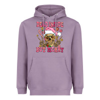 Lavender dead inside but merry  pink christmas skeleton Heavyweight Hoodie - AdoDesignShop