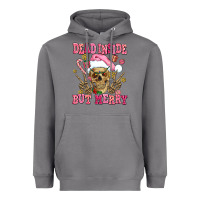 Storm dead inside but merry  pink christmas skeleton Heavyweight Hoodie - AdoDesignShop