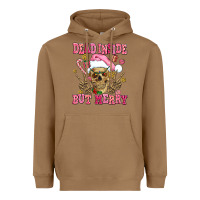 Toasted Coconut dead inside but merry  pink christmas skeleton Heavyweight Hoodie - AdoDesignShop