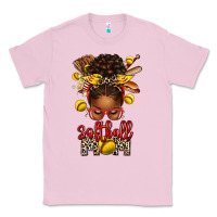Bubblegum Pink softball mom afro messy bun Classic Tee - texasbilliewilder
