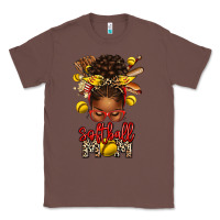 Chestnut softball mom afro messy bun Classic Tee - texasbilliewilder