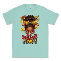 Seafoam softball mom afro messy bun Classic Tee - texasbilliewilder
