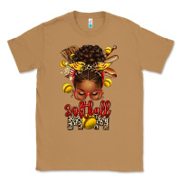 Toasted Coconut softball mom afro messy bun Classic Tee - texasbilliewilder