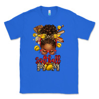True Royal softball mom afro messy bun Classic Tee - texasbilliewilder