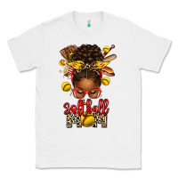 White softball mom afro messy bun Classic Tee - texasbilliewilder