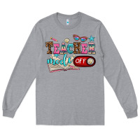 Heather Grey teacher mode off Long Sleeve Tee - AdoDesignShop
