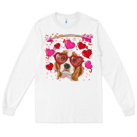 White valentine's day  beagle Long Sleeve Tee - RanaPortraitStore