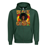 Sports Green Black queen juneteenth Zipper Hoodie - Zillion Design Studio