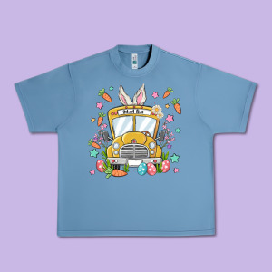 Easter School Bus Urban Heavy Tee Designed By Maliassmallbusiness