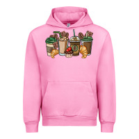 Fuchsia Pink coffee coffee cups Urban Hoodie - NancyCooperArtShop