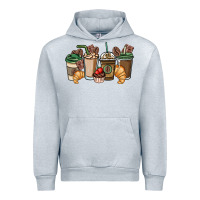 Heather Grey coffee coffee cups Urban Hoodie - NancyCooperArtShop