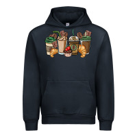 Navy coffee coffee cups Urban Hoodie - NancyCooperArtShop