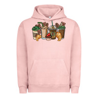 Pigment Salmon coffee coffee cups Urban Hoodie - NancyCooperArtShop