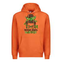 Carrot messy bun mental health warrior Premium Hoodie - MaliasSmallBusiness