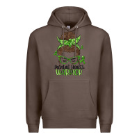 Coffee messy bun mental health warrior Premium Hoodie - MaliasSmallBusiness