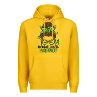 Lemon messy bun mental health warrior Premium Hoodie - MaliasSmallBusiness