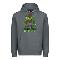 Rock messy bun mental health warrior Premium Hoodie - MaliasSmallBusiness