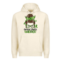 Tofu messy bun mental health warrior Premium Hoodie - MaliasSmallBusiness