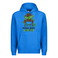 True Royal messy bun mental health warrior Premium Hoodie - MaliasSmallBusiness
