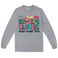 Heather Grey nursing diaries no sleep no money no life Long Sleeve Tee - Zillion Design Studio