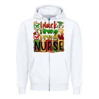 White Black strong proud Nurse juneteeenth Zipper Hoodie - Zillion Design Studio