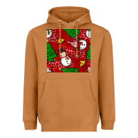Meerkat christmas snowman and trees seamless pattern Heavyweight Hoodie - BundleAndBundleShop