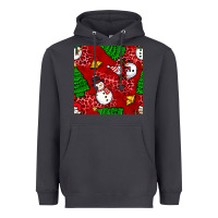 Smoke christmas snowman and trees seamless pattern Heavyweight Hoodie - BundleAndBundleShop