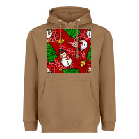 Toasted Coconut christmas snowman and trees seamless pattern Heavyweight Hoodie - BundleAndBundleShop