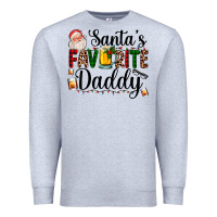 Heather Grey santa's favorite daddy Premium Sweatshirt - AdoDesignShop