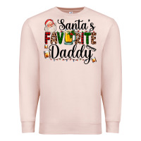 Pale Pink santa's favorite daddy Premium Sweatshirt - AdoDesignShop