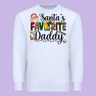 Santa's Favorite Daddy Premium Sweatshirt Designed By Adodesignshop