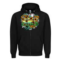 Black Pennsylvania State Map Zipper Hoodie - RanaPortraitStore