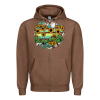 Chestnut Pennsylvania State Map Zipper Hoodie - RanaPortraitStore
