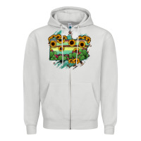 Dove Grey Pennsylvania State Map Zipper Hoodie - RanaPortraitStore