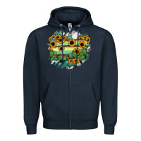 Navy Pennsylvania State Map Zipper Hoodie - RanaPortraitStore