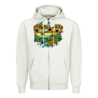 Oatmeal Heather Pennsylvania State Map Zipper Hoodie - RanaPortraitStore