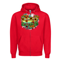 Red Pennsylvania State Map Zipper Hoodie - RanaPortraitStore
