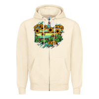 Sandshell Pennsylvania State Map Zipper Hoodie - RanaPortraitStore