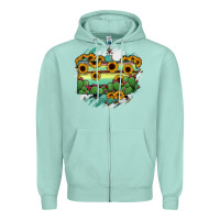 Seafoam Pennsylvania State Map Zipper Hoodie - RanaPortraitStore