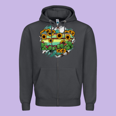 Pennsylvania State Map Zipper Hoodie Designed By Ranaportraitstore