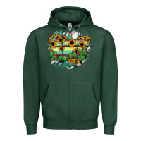 Sports Green Pennsylvania State Map Zipper Hoodie - RanaPortraitStore