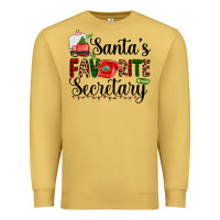 Antique Gold santa's favorite secretary Premium Sweatshirt - AdoDesignShop