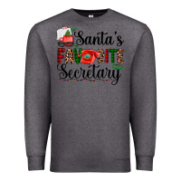 Charcoal Heather santa's favorite secretary Premium Sweatshirt - AdoDesignShop
