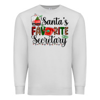Dove Grey santa's favorite secretary Premium Sweatshirt - AdoDesignShop