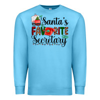 Ocean Blue santa's favorite secretary Premium Sweatshirt - AdoDesignShop