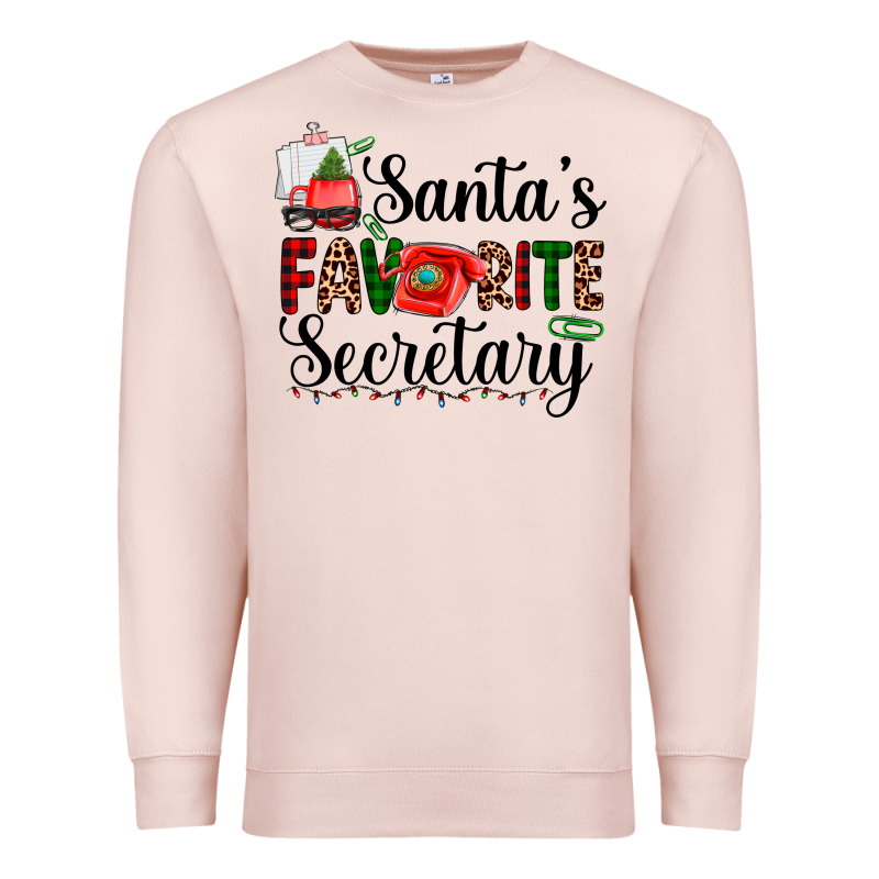 Santa's Favorite Secretary Premium Sweatshirt by AdoDesignShop | Teevron