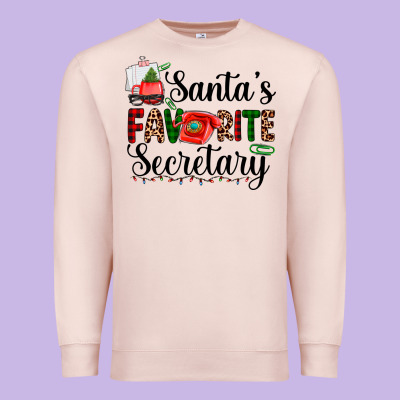 Santa's Favorite Secretary Premium Sweatshirt Designed By Adodesignshop